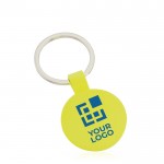 Porte-clés personnalisable en couleurs fluo avec zone d'impression