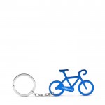Porte-clés publicitaire en forme de vélo avec zone d'impression