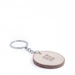 Porte-clés personnalisé en bois de hêtre avec zone d'impression