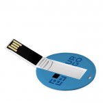 Carte USB personnalisée ronde avec zone d'impression