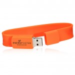 Bracelet USB personnalisée publicitaire couleur orange