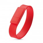 Bracelet USB personnalisée publicitaire couleur rouge