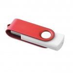 Clé USB de corps blanc et clip de couleur rouge