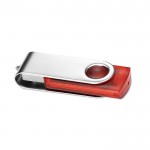Clé USB personnalisée transparente couleur rouge
