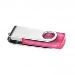 Clé USB personnalisée transparente couleur rose