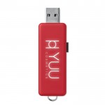 Clé USB publicitaire avec logo qui s'illumine couleur rouge deuxième vue