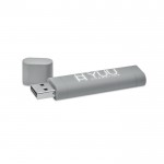 Clé USB plate qui illumine votre logo couleur grise