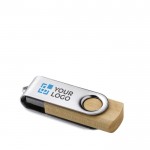 Clé USB en bois personnalisée avec zone d'impression
