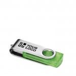 Clé USB avec boîtier transparent de couleurs avec zone d'impression