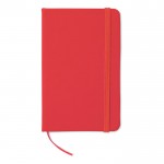 Carnet de poche avec pages à rayures couleur  rouge