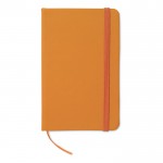 Carnet de poche avec pages à rayures couleur  orange