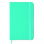 Carnet de poche avec pages à rayures couleur  turquoise