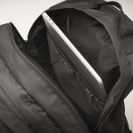 Mochila para portátil en poliéster RPET con bolsillos y acolchado 15'' couleur noir quatrième vue photographique