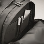 Mochila para portátil en poliéster RPET con bolsillos y acolchado 15'' couleur noir vue thématique photographique