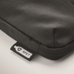 Bolsa bandolera para smartphone en poliéster RPET con correa ajustable couleur noir cinquième vue photographique