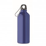 Botella antifugas de aluminio reciclado con mosquetón 500ml couleur bleu