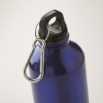 Botella antifugas de aluminio reciclado con mosquetón 500ml couleur bleu troisième vue photographique