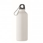Botella antifugas de aluminio reciclado con mosquetón 500ml couleur blanc