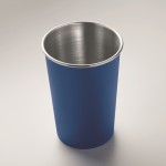 Vaso reutilizable de acero inoxidable reciclado 300ml couleur bleu roi troisième vue photographique