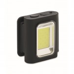 Minilinterna COB recargable con 6 modos, clip y cierre magnético couleur noir