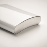 Petaca en acero inoxidable reciclado para impresión a todo color 190ml couleur blanc cinquième vue photographique