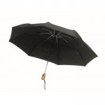 Paraguas plegable antiviento de polialgodón 190T Ø99cm couleur noir deuxième vue