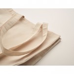 Bolsa de algodón de comercio justo 180 g/m2 Thin FairTrade couleur beige quatrième vue photographique