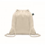 Mochila saco de algodón 180 g/m2 resistente 9 kg Thin FairTrade couleur beige
