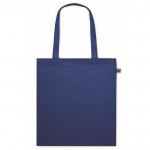 Tote bag en coton à longues anses Fairtrade 140 g/m² couleur bleu roi deuxième vue