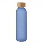 Botella de cristal personalizada de color 500ml Crystal Resistant couleur bleu