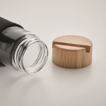 Botella de vidrio antifugas con tapa de soporte para smartphone 600ml couleur noir sixième vue photographique
