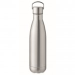 Botella térmica de acero reciclado con tapón antifugas con asa 500ml couleur argenté mat
