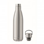 Botella térmica de acero reciclado con tapón antifugas con asa 500ml couleur argenté mat sixième vue