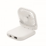 Ventilateur pliable pour bureau ou PC portable à 4 vitesses couleur blanc deuxième vue