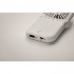Ventilateur pliable pour bureau ou PC portable à 4 vitesses couleur blanc cinquième vue photographique