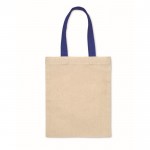 Petit sac cadeau en coton à anses courtes colorées 140 g/m² couleur bleu roi deuxième vue
