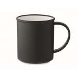 Mug vintage en plastique recyclé d'une capacité de 300 ml couleur noir