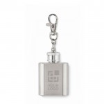 Porte-clés mini flasque en acier inoxydable capacité 28 ml vue avec zone d'impression