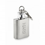 Porte-clés mini flasque en acier inoxydable capacité 28 ml couleur argenté deuxième vue principale