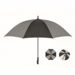 Parapluie manuel en pongé réfléchissant à poignée droite 30” couleur noir