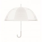 Parapluie transparent 1 panneau polyester et caoutchouc 23” couleur blanc