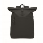 Sac à dos roll top pour ordinateur 15'' en polyester couleur noir