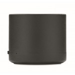 Haut-parleur sans fil avec boîtier en matériau recyclé 3W couleur noir troisième vue