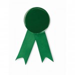 Ruban commémoratif en métal coloris au choix avec épinglette couleur vert