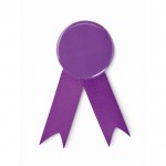 Ruban commémoratif en métal coloris au choix avec épinglette couleur violet