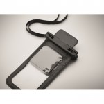 Pochette téléphone étanche avec cordon réglable et amovible couleur noir cinquième vue photographique