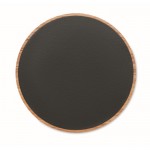 Chargeur sans fil circulaire en bois d'acacia 15W couleur noir cinquième vue