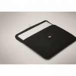 Pochette pour PC 15'' en coton à bouton en bambou 120 g/m² couleur noir troisième vue photographique