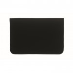 Pochette pour PC 15'' en coton à bouton en bambou 120 g/m² couleur noir quatrième vue