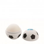 Baume à lèvres SPF10 vanille en ABS forme ballon de football vue avec zone d'impression